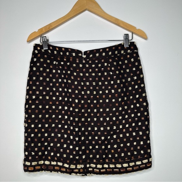 Billy Reid Anthropologie Swiss Dot Front Pocket Mini Skirt Size 8 - Picture 6 of 8